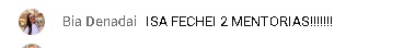 Depoimento Bia: fechei 2 mentorias